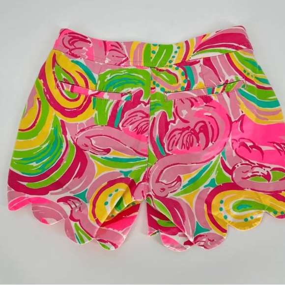 Lilly Pulitzer All Nighter Pink Buttercup Shorts Size 000 Girls size 12-14 - Picture 2 of 4